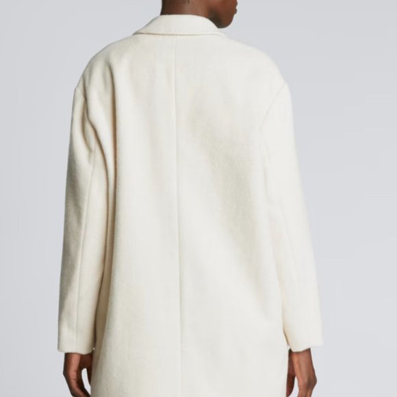 NWT Everlane The Italian ReWool® Cocoon Coat Size S in Cream - Picture 4 of 9